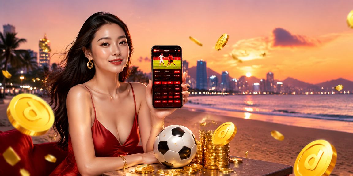 Người chơi cá cược thể thao tại bãi biển Đà Nẵng buổi chiều tà