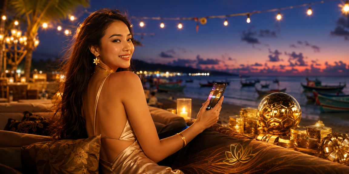 Người hâm mộ xem bóng đá và cá cược tại bãi biển Mũi Né chiều hoàng hôn