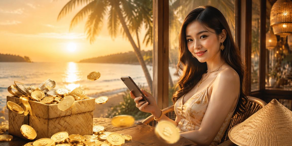 Khách VIP nhận thưởng tại khu nghỉ dưỡng Phú Quốc với nón lá truyền thống