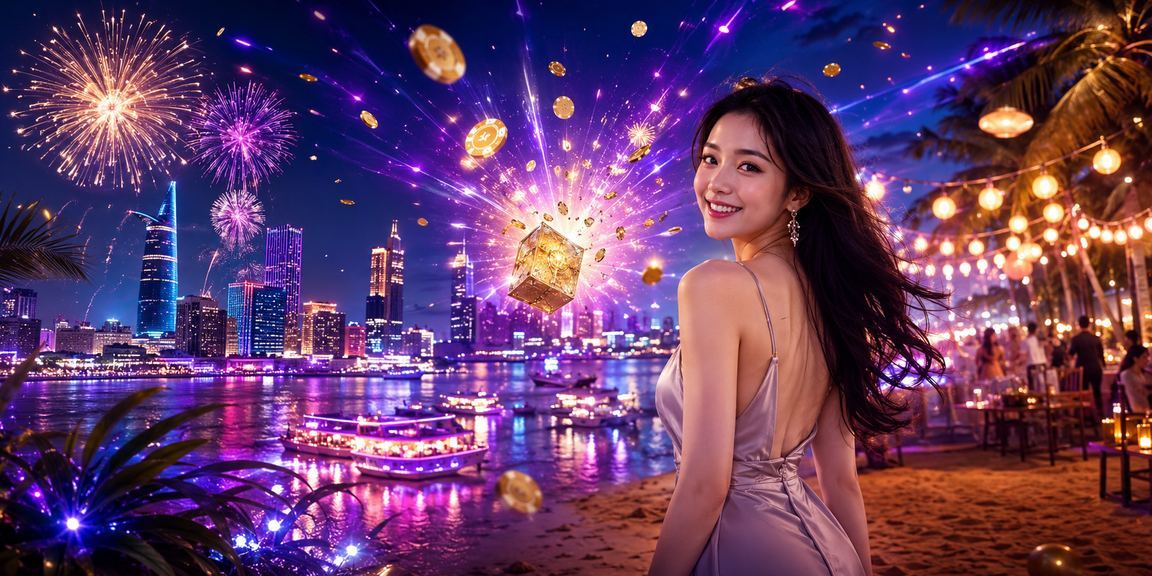 Khung cảnh sòng bài neon rực rỡ tại Sài Gòn về đêm với ánh đèn màu sắc